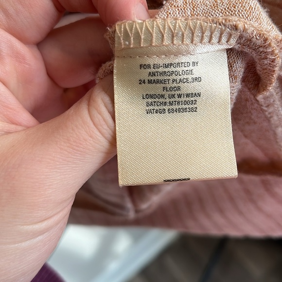 Anthropologie Saturday Sunday Sweater Button Details Pale Orange/Tan Women’s M - Picture 4 of 9